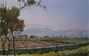 Sierra Nevada desde la vega.